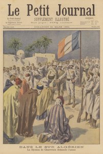 Een rebellenleider geeft zich over aan de Fransen in Zuid-Algerije